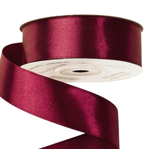 Szatén szalag 25mm x 22.86m - Wine red