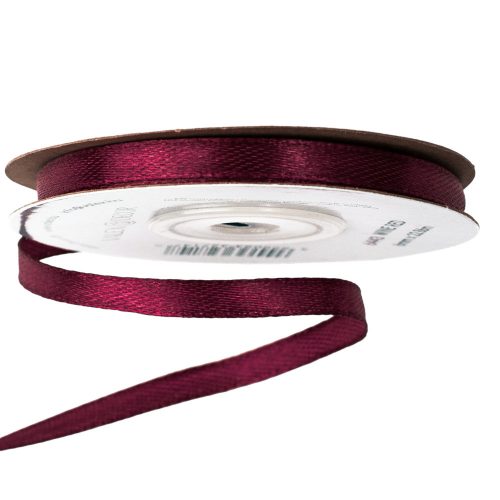 Szatén szalag 6mm x 22.86m - Wine red