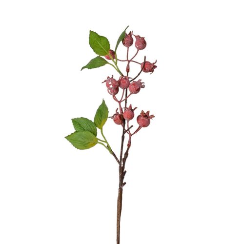 Csipkebogyó ág, 36cm magas - Rose red