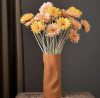 Gerbera selyemvirág szál, magasság: 55cm, virágfej átmérő: 10cm - Világos citromsárga