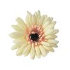 Gerbera selyemvirág fej, 9cm - Krém