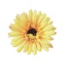 Gerbera selyemvirág fej, 9cm - Sárga