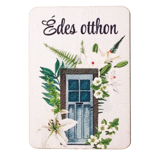 4db. "Édes otthon" feliratos dekor fa tábla 7 x 5cm